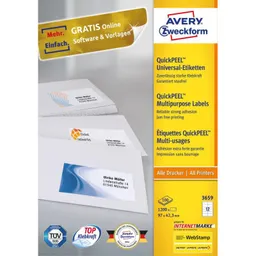 Avery Zweckform, Labels Avery 97 x 42,3mm, A4 — Bild 5