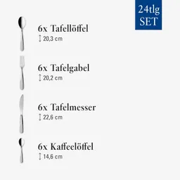 Villeroy & Boch Garden Besteckset 24tlg. Tafelbesteck 6 Personen Edelstahl — Bild 2