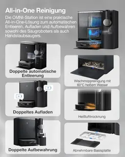 Ecovacs Deebot X2 Combo Saugroboter Wischroboter Handstaubsauger Station schwarz — Bild 13