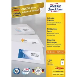 Avery Zweckform, Labels Avery 210 x 148mm, A4 — Bild 6