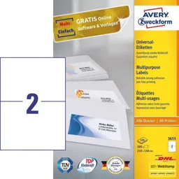 Avery Zweckform, Labels Avery 210 x 148mm, A4 — Bild 5