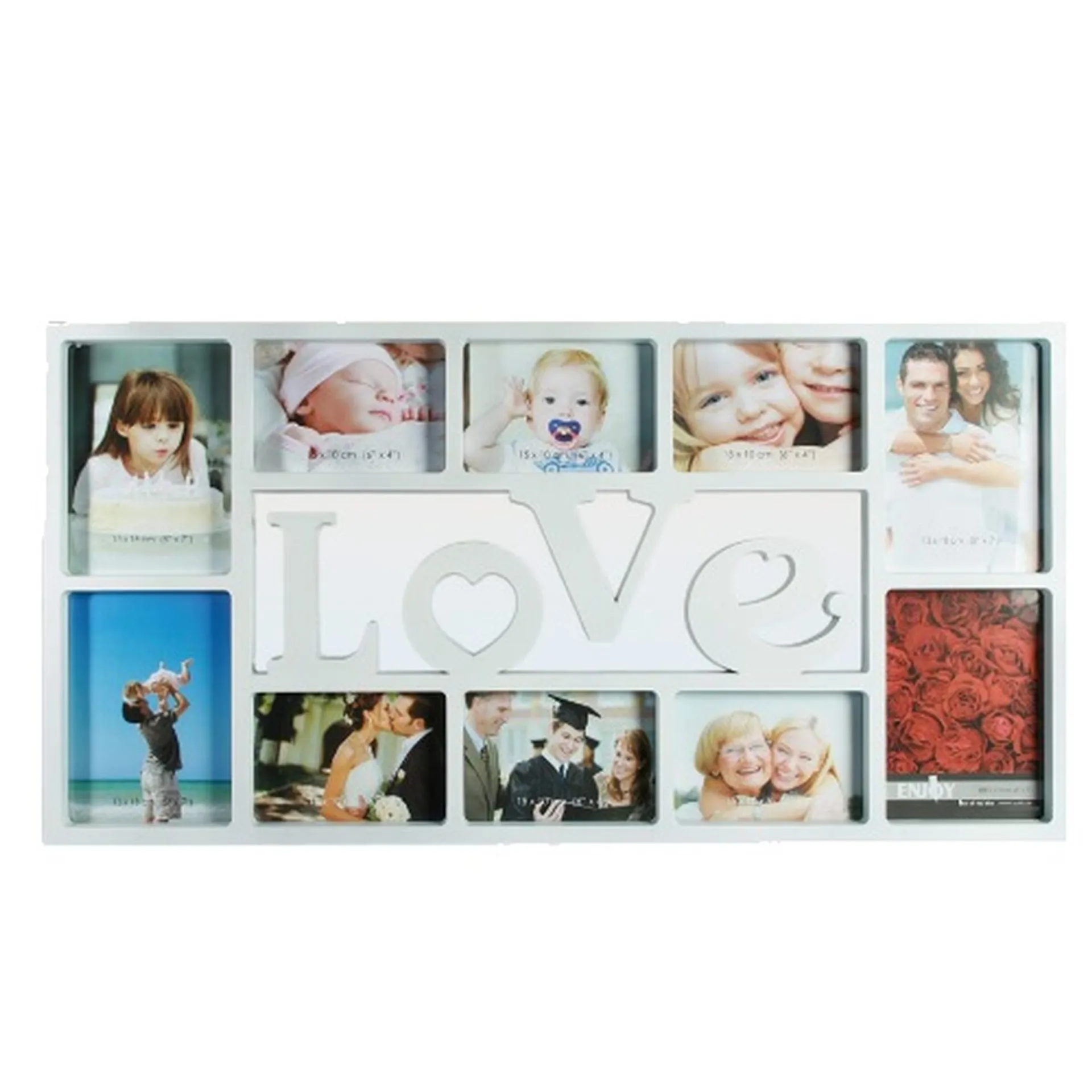 Bilderrahmen für die Wand Romantic Items Holz 10 fotos