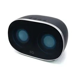 XQISIT Retro Speaker 10W Bluetooth Lautsprecher Musik LED-Lichteffekten schwarz — Bild 1
