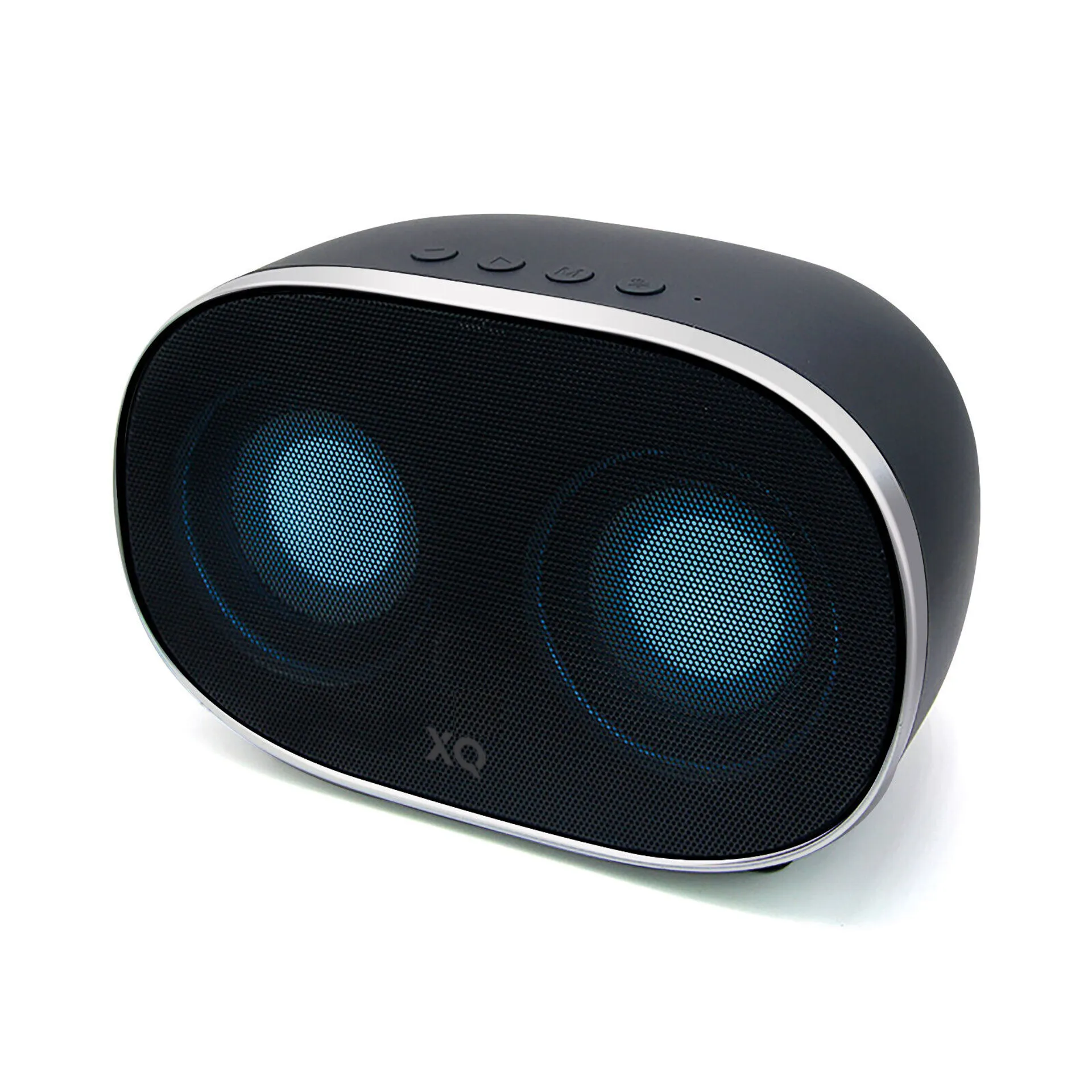 XQISIT Retro Speaker 10W Bluetooth Lautsprecher Musik LED-Lichteffekten schwarz