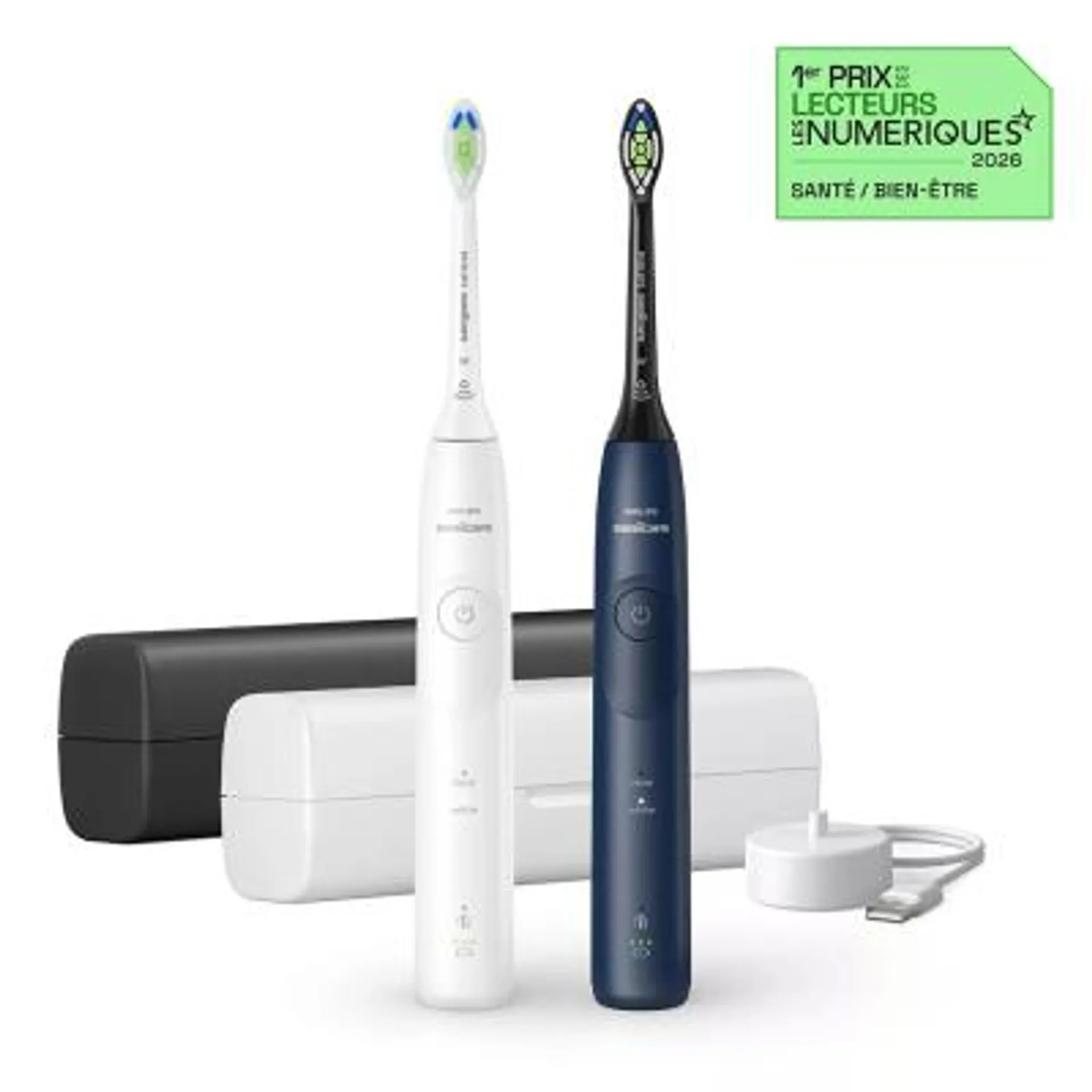 Philips Toothbrush HX7119 01 Sonicare 5500 Duopack navyblue and (HX7119/01)