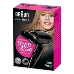 Braun Hairdryer Satin Hair 1 HD130 Travel Schwarz — Bild 4