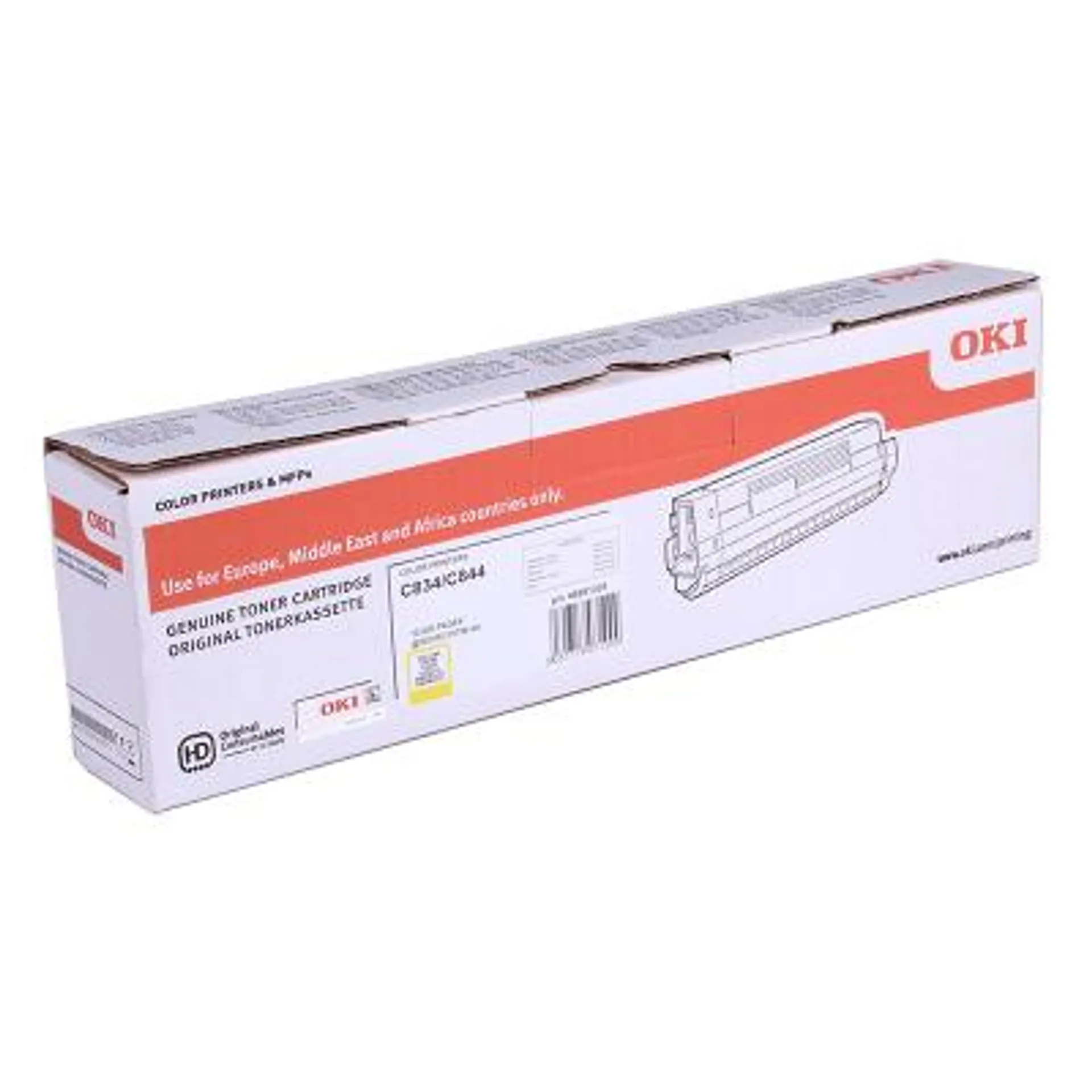 Oki Toner C834 C844 10k Gelb