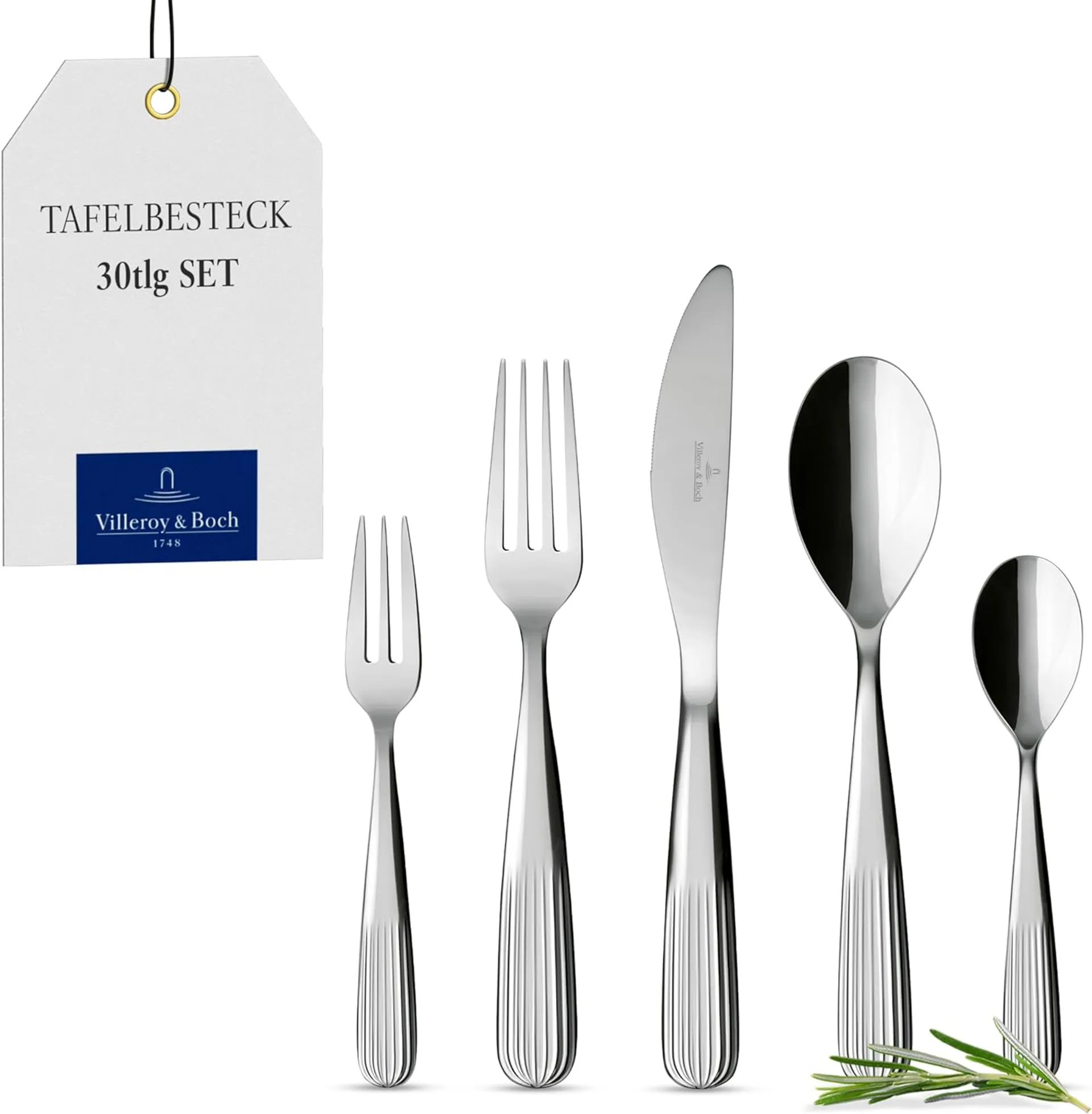 Villeroy & Boch Garden Besteckset 30tlg. Tafelbesteck 6 Personen Edelstahl