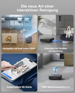 Ecovacs Deebot X2 Combo Saugroboter Wischroboter Handstaubsauger Station schwarz — Bild 8