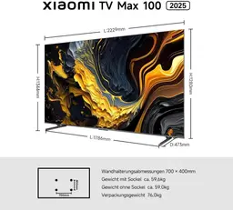 Xiaomi TV Max 100 2025 QLED 4K 144Hz Google TV Dolby Vision 100 Zoll — Bild 10