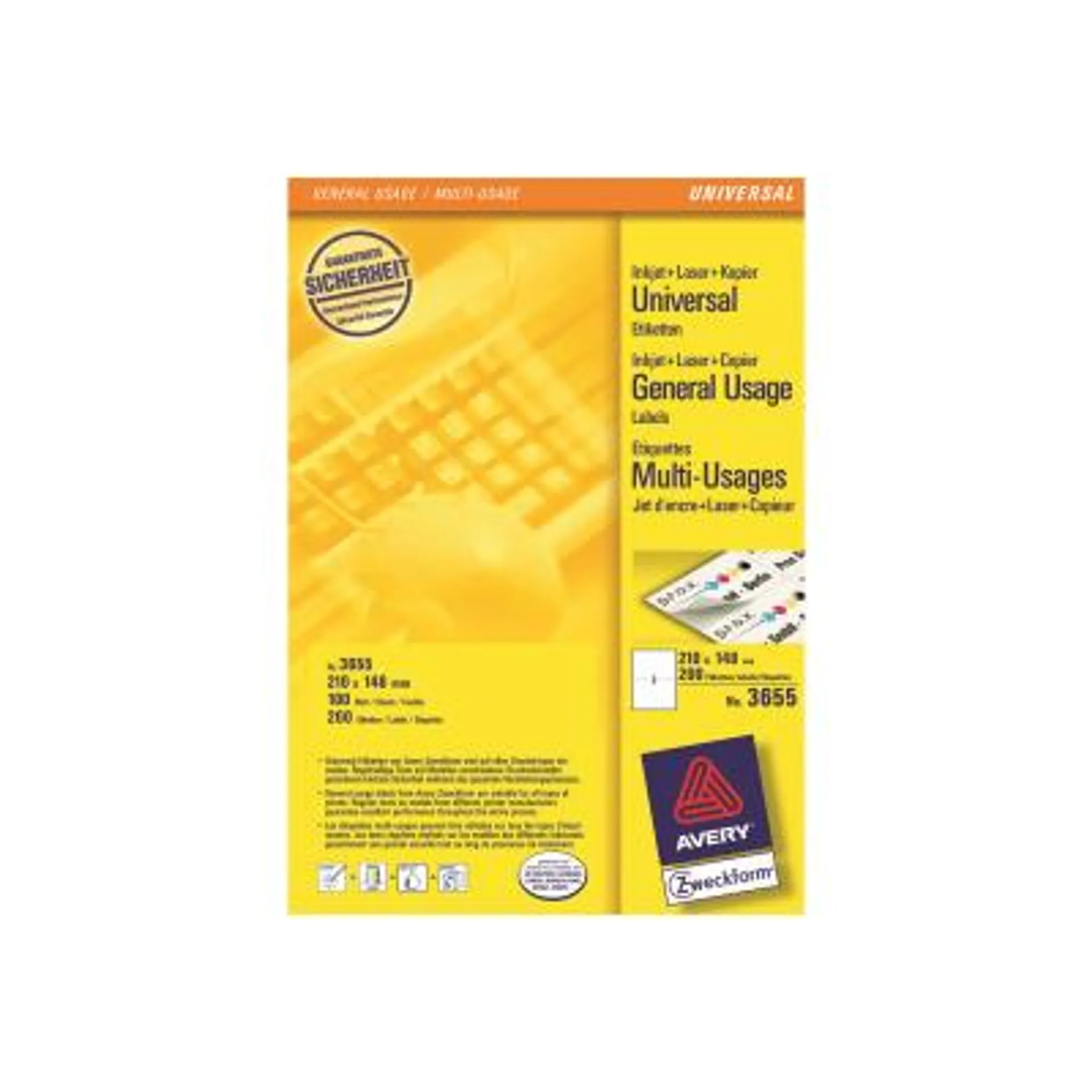Avery Zweckform, Labels Avery 210 x 148mm, A4