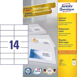 Avery Zweckform, Labels Avery 105 x 42,3mm, A4 — Bild 3